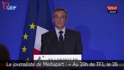 François Fillon cingle une journaliste de Mediapart en pleine conférence de presse
