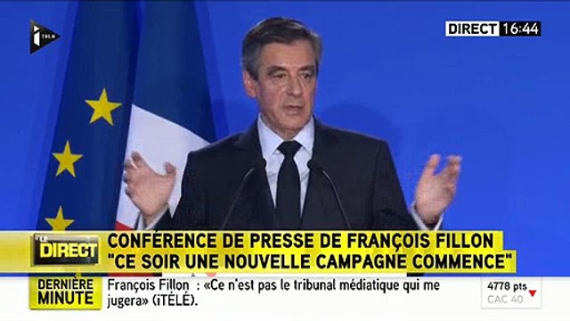 François Fillon s'adresse aux médias: Vous m'avez lynché et assassiné politiquement pendant 10 jours! - Regardez