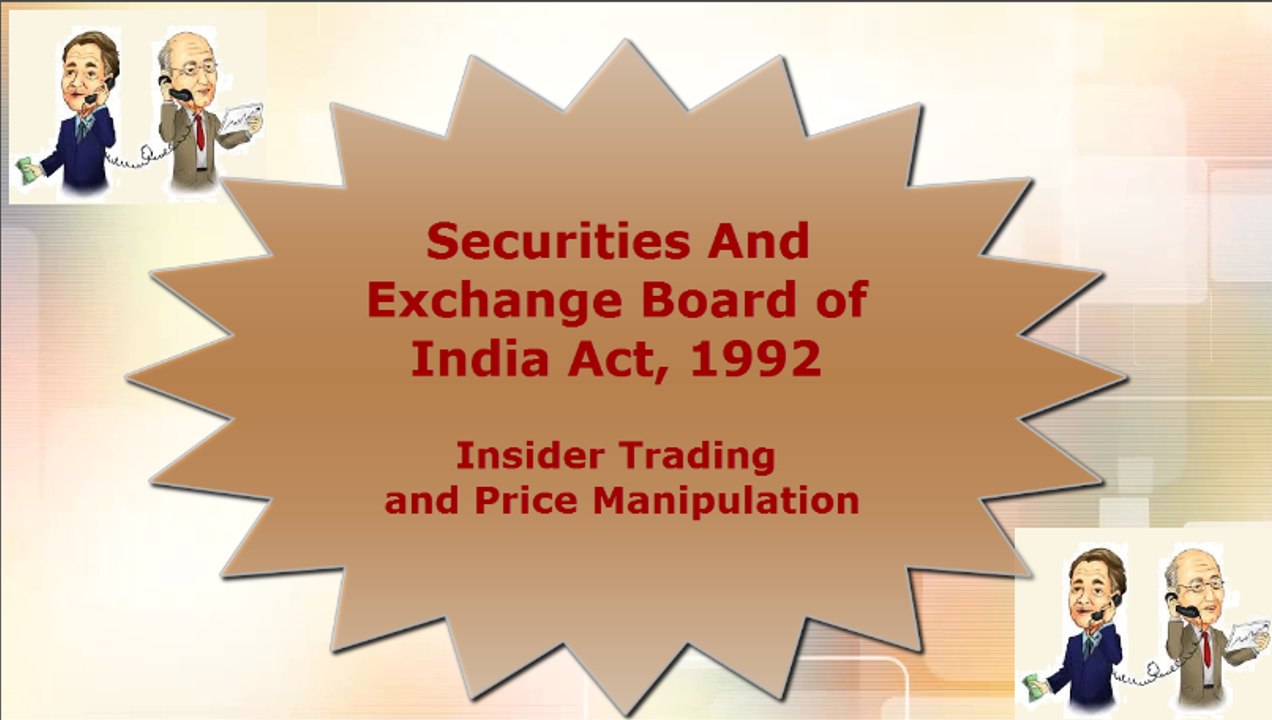 Insider Trading and Price Manipulation for CA CS CMA Final Classes