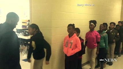 The teacher has fun to check each of his students ￼