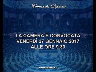 Roma - Camera - 17^ Legislatura - 731^ seduta (27..01.17)