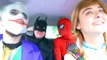 Супергерои танцы в машину | замороженные Анна Джокер Человек-паук и Бэтмен смешные видео в реальной жизни