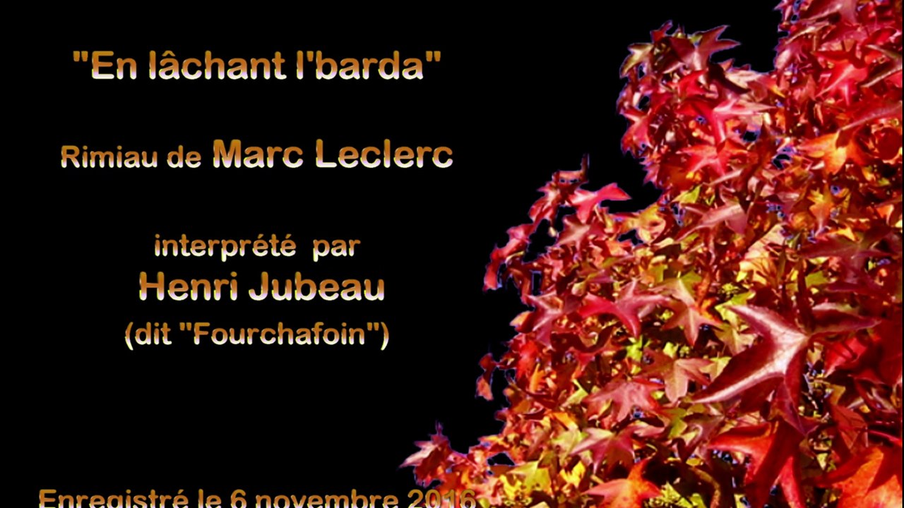 En lâchant l'barda