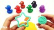 Learn colors for children with Play Doh Duck Animal Popsicle Molds Fun to Learn colors for Kids