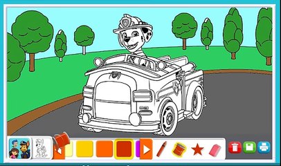 щенячий патруль щенок маршал на пожарной машинке