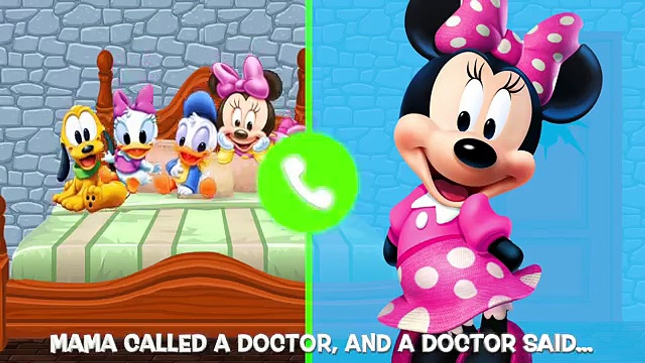 Five Little Mickey Mouse Baby Friends Jumping on the Bed with Doc McStuffins