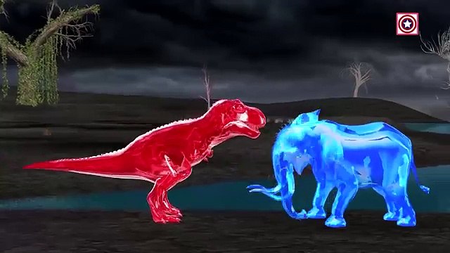 Finger Family Gummy Dinosaurs Vs Gummy Elephant Fight | Animals Finger Family Rhymes