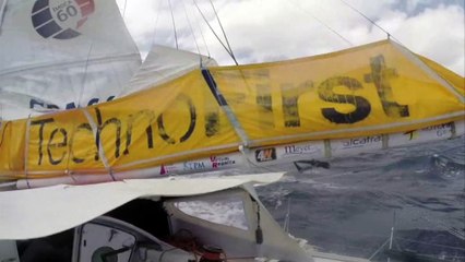 J93 : Réparation express pour Sébastien Destremau / Vendée Globe