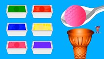 Learn Colors With Icecream | Colours to Kids Children Toddlers Baby Learning Videos