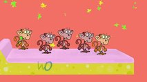 Five Little Monkeys Jumping On The Bed - Childrens Song/Nursery Rhyme for Babies, Toddlers & Kids.