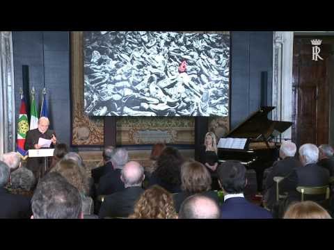 Roma - Giorno della Memoria, Luigi Diberti recita la poesia Scarpette Rosse (27.01.17)