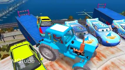 Cars Cartoon Tractor with Spiderman for Kids and Children Nursery Rhymes Songs