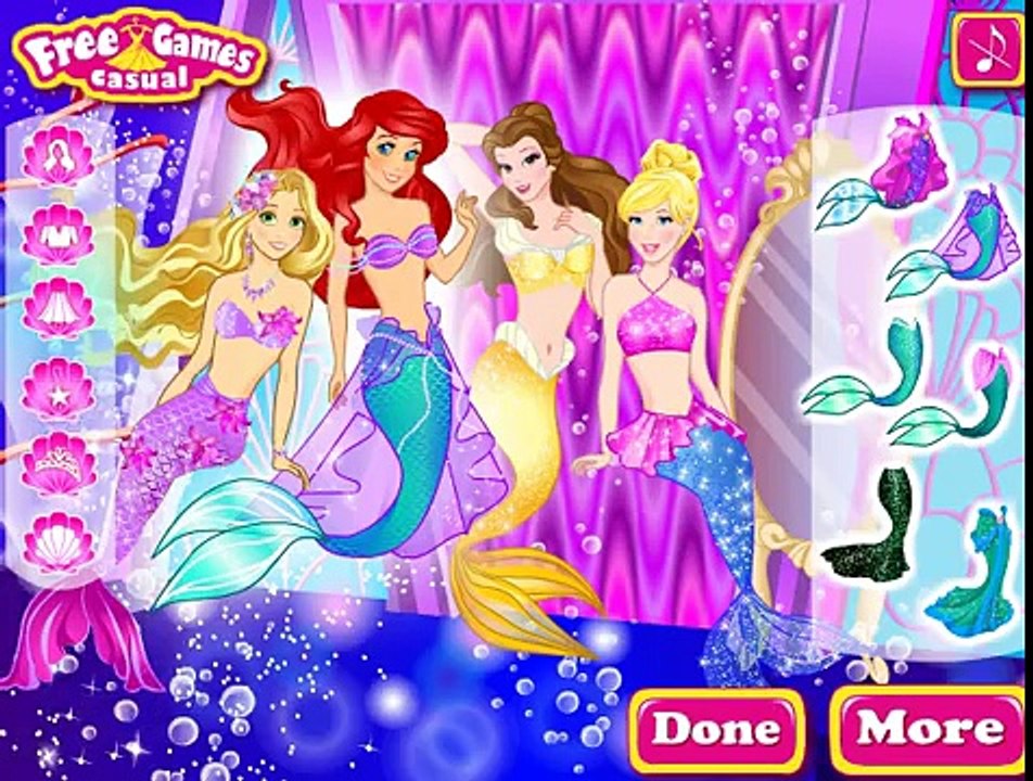 PRINCESAS DISNEY CONVERTIDAS EN SIRENAS ARIEL RAPUNZEL SIRENAS PRINCESS DISNEY UNDERSEA PARTY