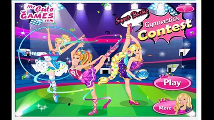 Super Barbie Gymnastics - Cartoon Video Game For Girls