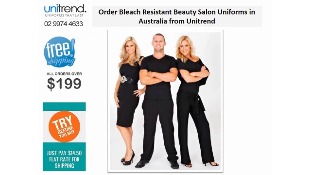 Order Bleach Resistant Beauty Salon Uniforms in Australia from Unitrend