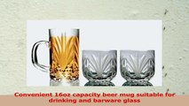 Mouth Blown Frost Cut Crystal 16oz Beer Mug Barware and Drinking Glass 2a9eee37