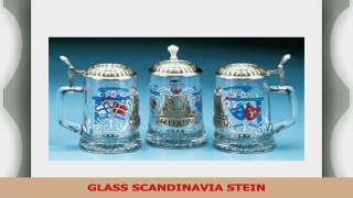Scandinavia Finland Denmark Sweden Norway Glass Beer Stein w Pewter Viking Ship Viking fa683de1