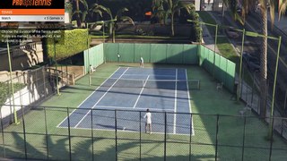 Michael plays tennis GTA V. Michael plays tennis with his wife. Part from gameplay.