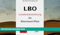 PDF [FREE] DOWNLOAD  Landesbauordnung Rheinland-Pfalz (German Edition) READ ONLINE