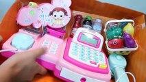 Cash Register Shopping Market Baby Doll Bath Time Play Doh Toy Surprise Eggs Toys-m1FcMXYv3t4