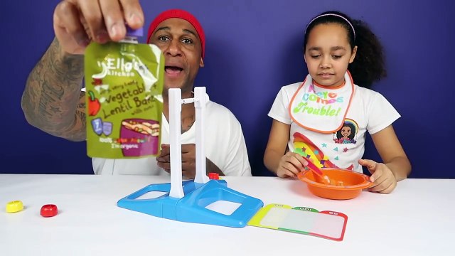FANTASTIC GYMNASTICS CHALLENGE! Losers Eat Gross Bad Baby Food _ Toys AndMe Family Video-iS51vWxR498
