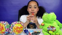 GIANT CHUPA CHUPS LOLLIPOPS GUMMY JOKER TONGUE A lot of Candy Compilation Candy Review-3pM2UY-unZM