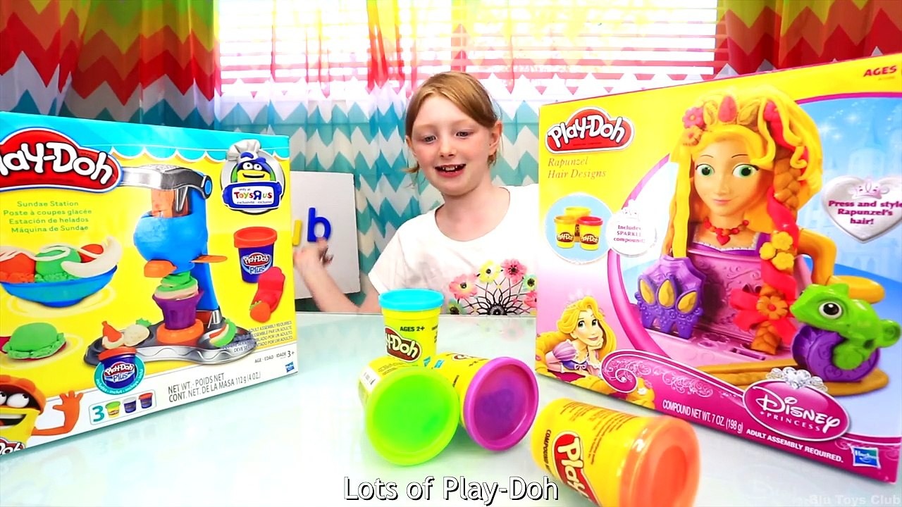 Play Doh Sundae Station Ice Cream Cones Waffles Funtoys Play Doh Princess Rapunzel Hair Design-g5XldCqAdkY