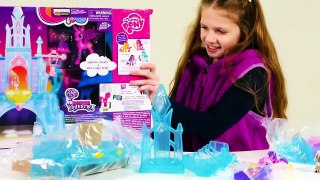 My Little Pony Explore Equestria Crystal Empire Castle Playset with Baby Flurry Heart MLP Toys-YwC20y2VkH8