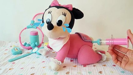 BABY MINNIE MOUSE SYRINGE/DOCTOR || CRYING|| INJECTION || CARE