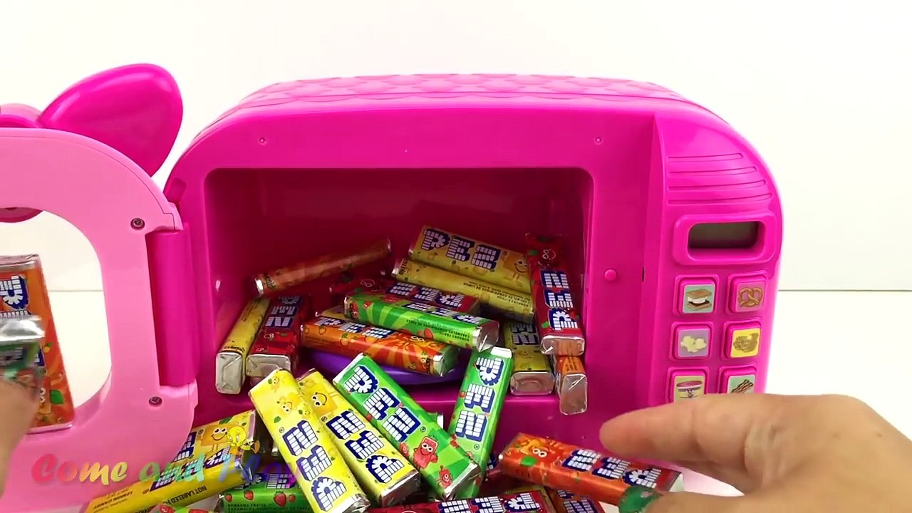 Learn Colors Finger Family Nursery Rhymes Minni Mouse Microwave Toy Appliances PEZ Candy Surprise-sGjc80c-o3s