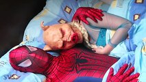 UGLY FROZEN ELSA Loses Her Hair w/ Spiderman vs Joker, Pink Spidergirl Mermaid Superhero Compilation