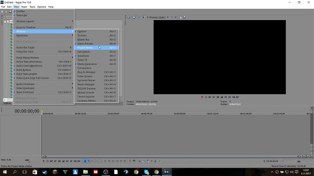 Sony Vegas Pro 13-14 tutorial- Can`t Find The Video FX Tab - FIX