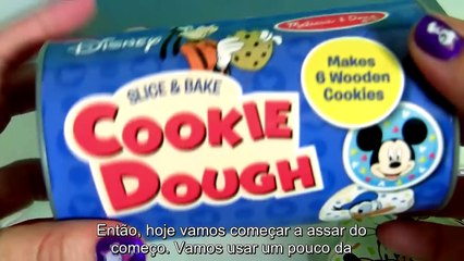 Bake Cookies with Play Doh Mickey Mouse Clubhouse Wooden Cookie Set Biscoitos de Madeira BR-_J1GU3GBe40