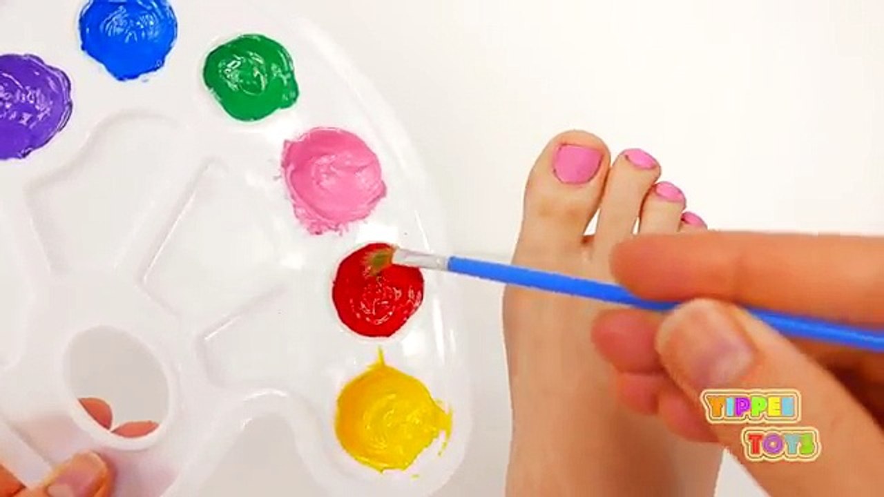 Learn Colors with Body Paint | Toes and Nursery Rhymes for Kids