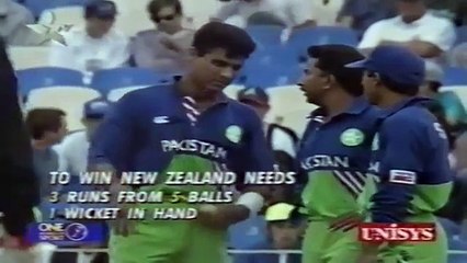 Waqar Younis Super Last Over Vs New Zealand 1994