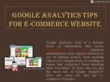 Google Analytics Tips For E-commerce Website