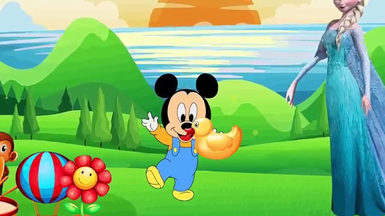 Princess Elsa Gives Toys to Crying Baby Mickey Mouse