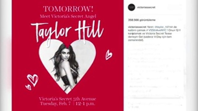 Victoria Secret, Güzeller Güzeli Yeni Meleği Taylor Hill'i Tanıttı