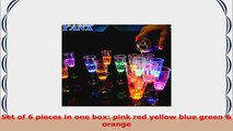 YANX 6 Pack LED Wine Champagne Flutes Light Up Glasses Flashing Cups LED Liquid Activated f226b1c8