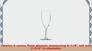 Libbey 6Ounce Clear Domaine Champagne Flute Glass Set of 12 89c99031