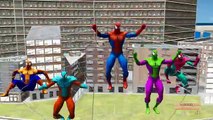 3D Spiderman Finger Family Rhymes | 3D Animated Superheroes Fight Video | Learning ABC For Kids