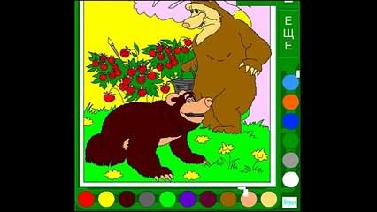 Маша и Медведь раскраска кадров из мультика