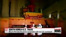Top diplomats from S. Korea, U.S. reaffirm alliance in first phone conversation