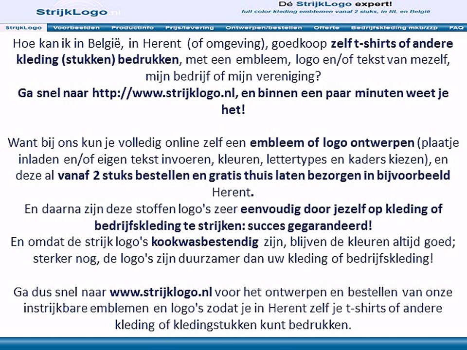 Zelf kleding bedrukken Herent