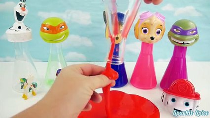 Paw Patrol Slime Bottle Bowling Pins Good2Grow Juice Learn Colors Toy Surprises Nemo Baby Kids Video