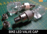 bouchons lumineux Led  pour valves vélo Presta et Schrader tire valve cap