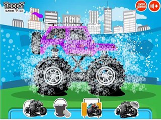 Monster Truck Cartoons - Monster Trucks For Children - Monster Truck Car Wash