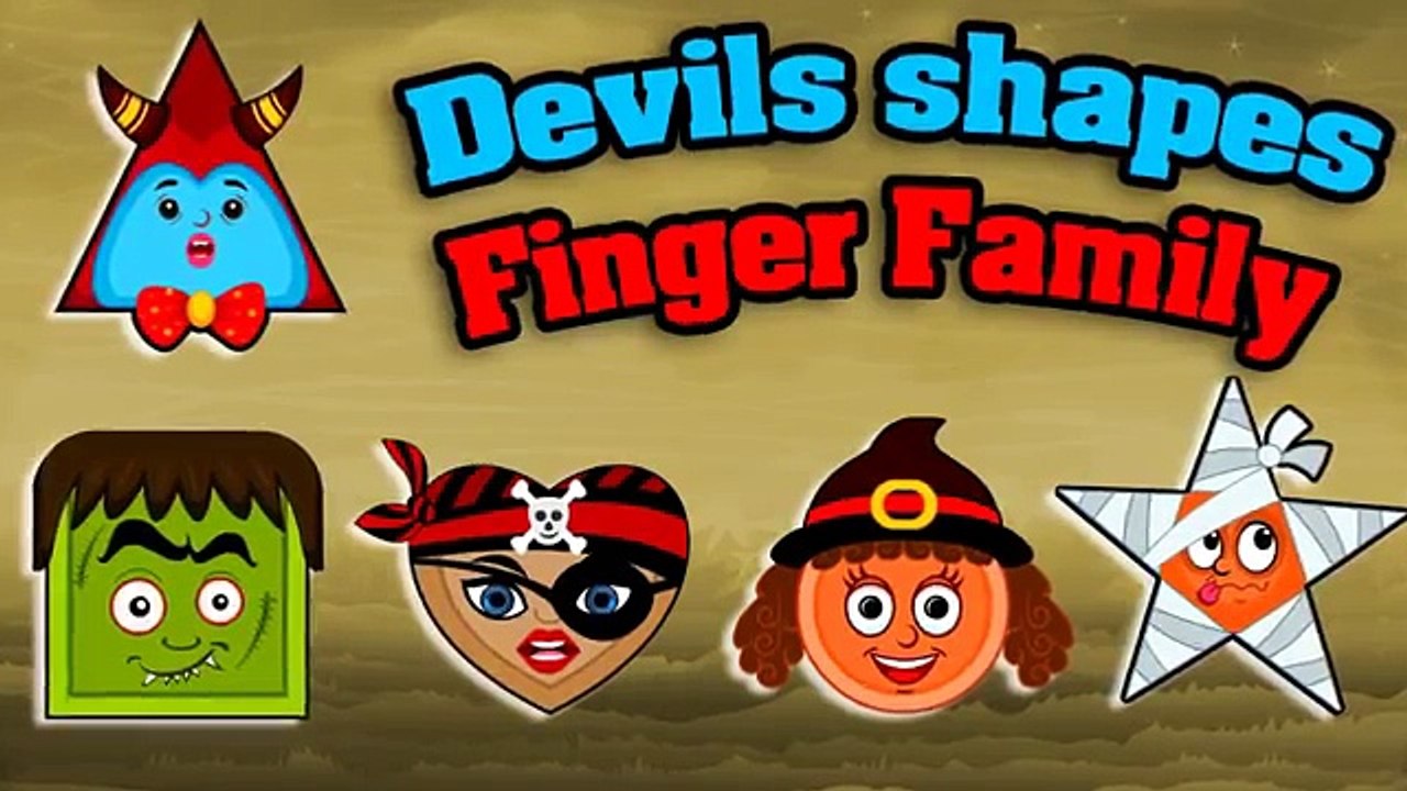 Devils Shapes Finger Family Rhyme | Daddy Finger Family Song | Children Rhyme HD