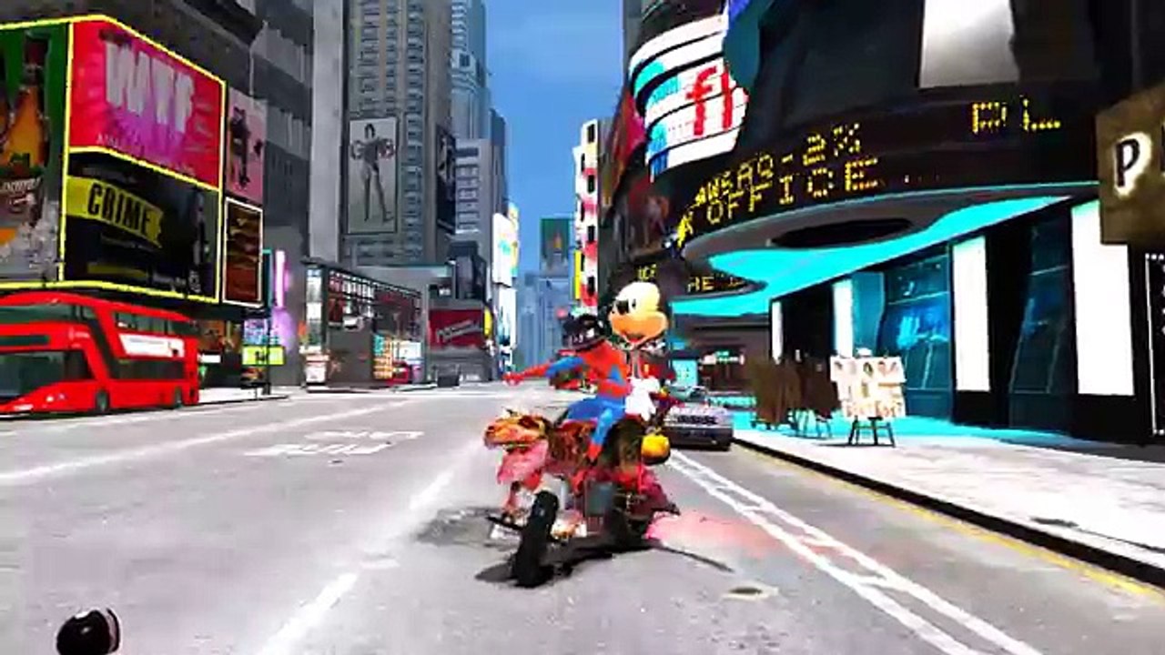 Finger Family (Spiderman and hir friends) Dinosaurs costum Bikes Nursery Rhymes Childrens Songs