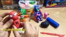 Play Doh Spiderman VS PJ Masks Toys 2016 Toys 2016 Surprise Eggs